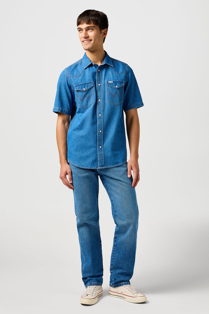 חולצת ג'ינס עם שרוולים קצרים Wrangler