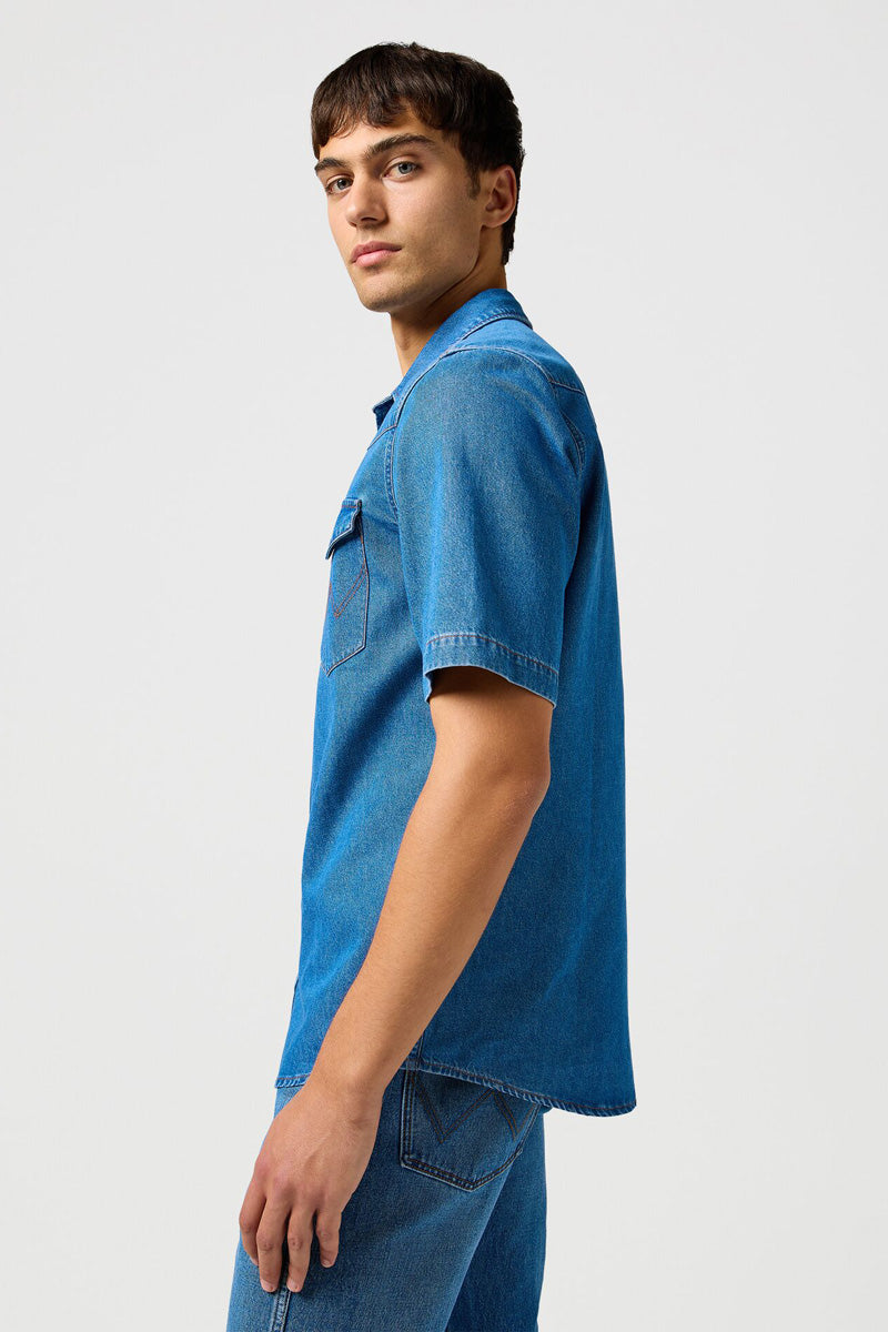 חולצת ג'ינס עם שרוולים קצרים Wrangler