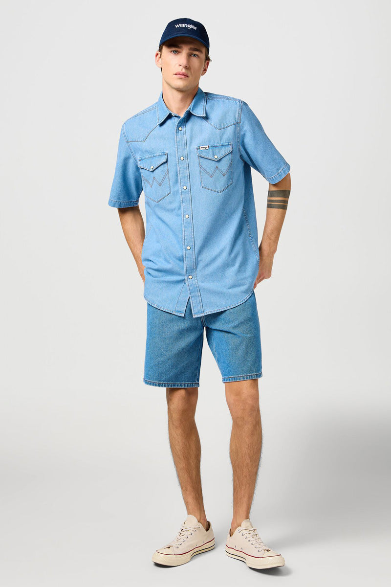 חולצת ג'ינס עם שרוולים קצרים Wrangler