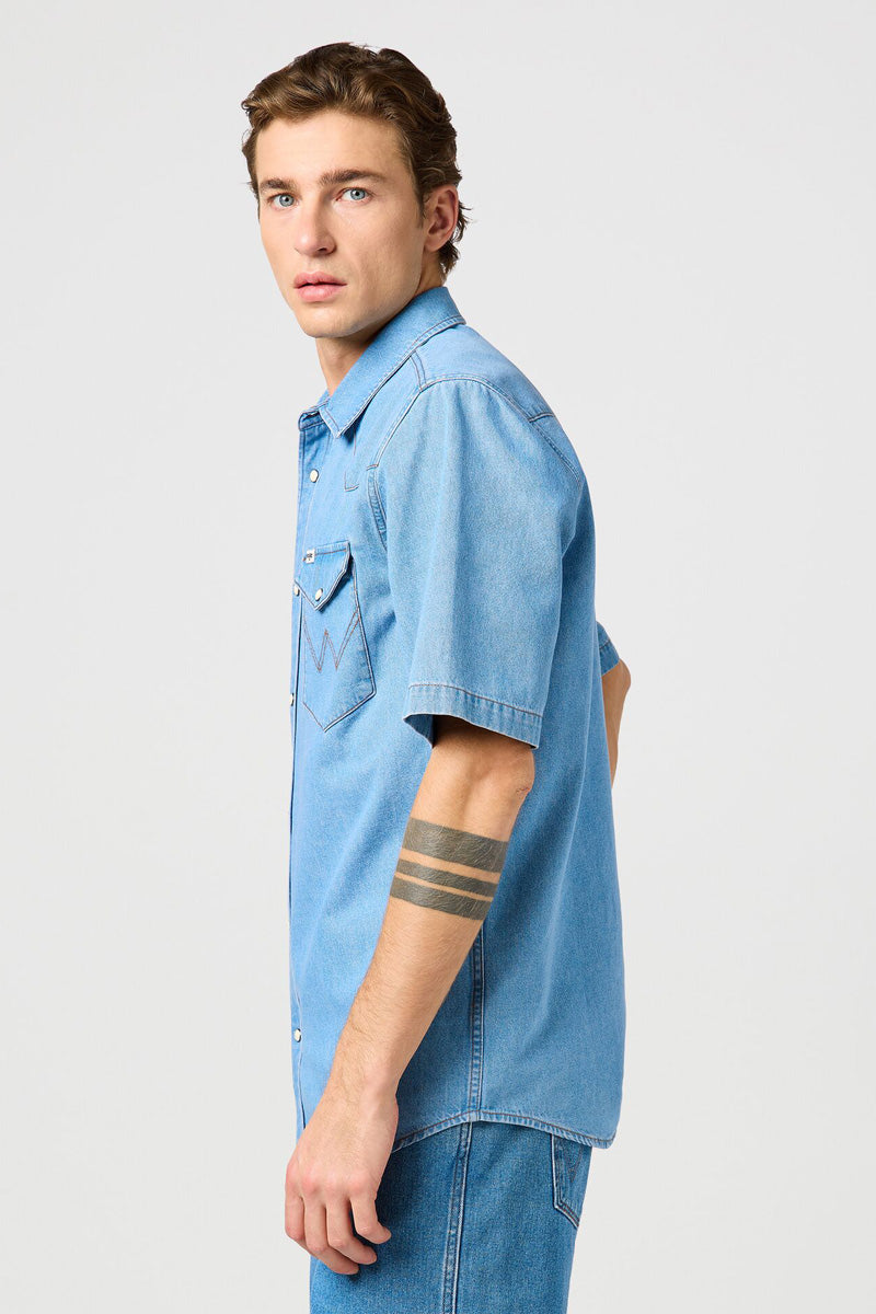 חולצת ג'ינס עם שרוולים קצרים Wrangler