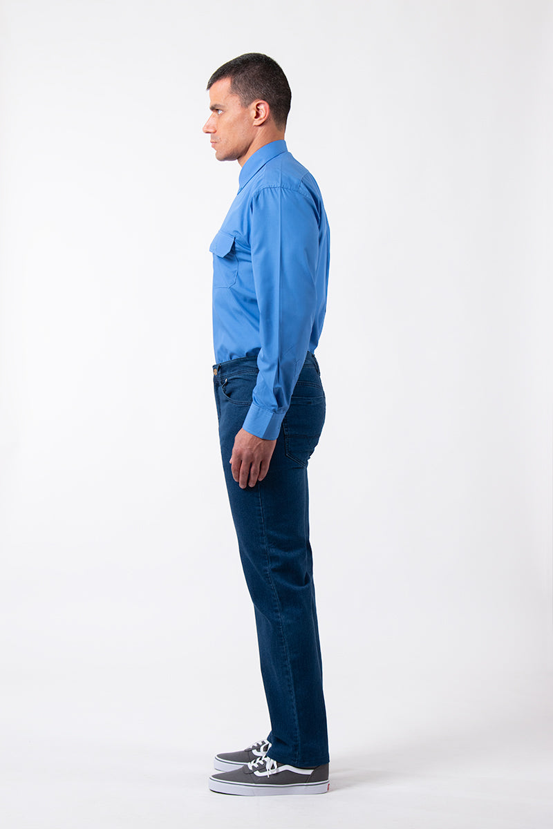 חולצה מכופתרת עזורי - שני כיסים