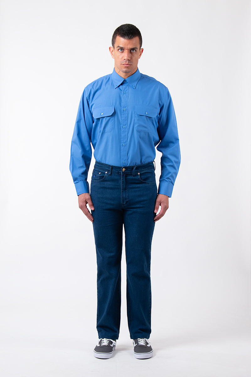 חולצה מכופתרת עזורי - שני כיסים