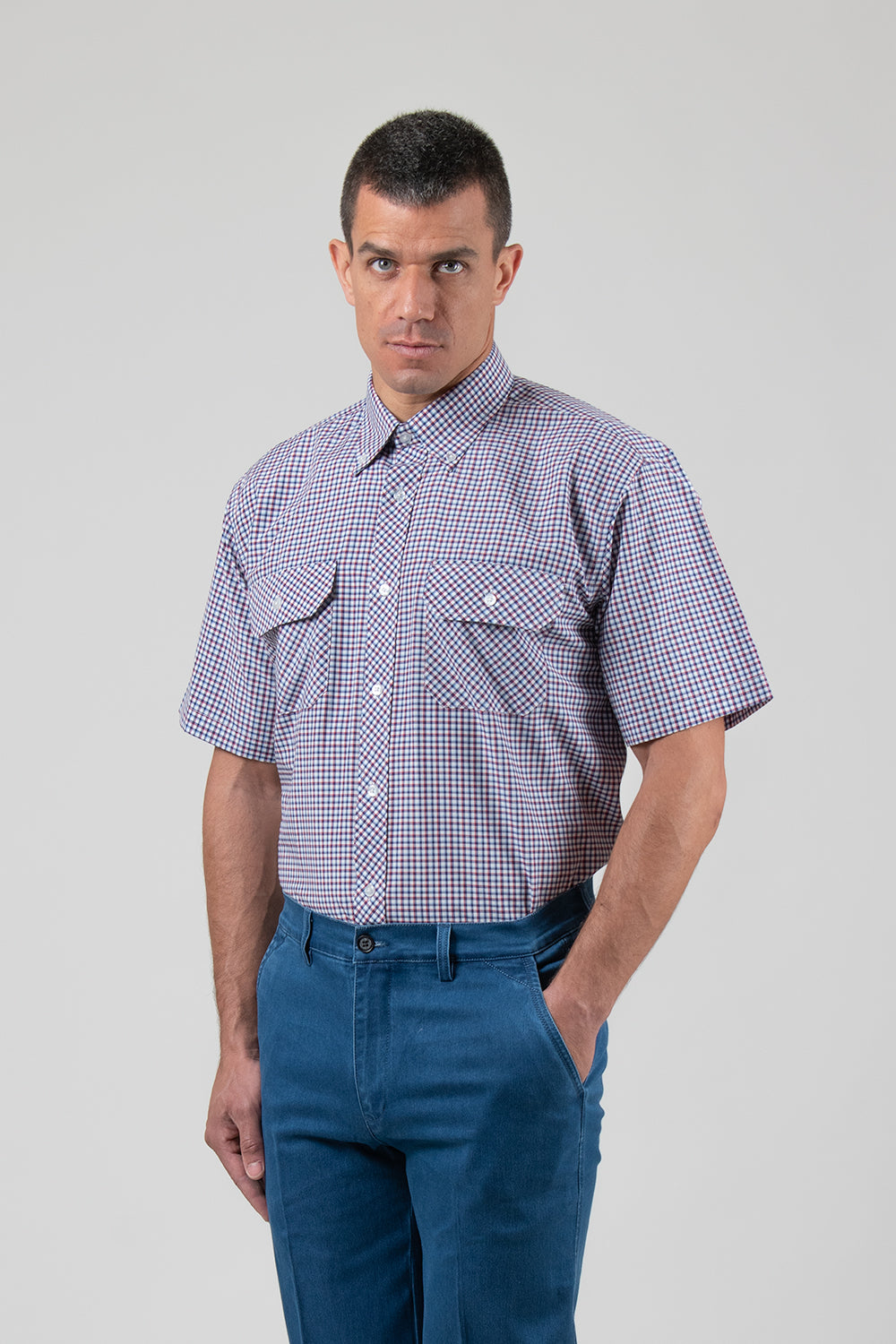 חולצה מכופתרת עזורי - שני כיסים