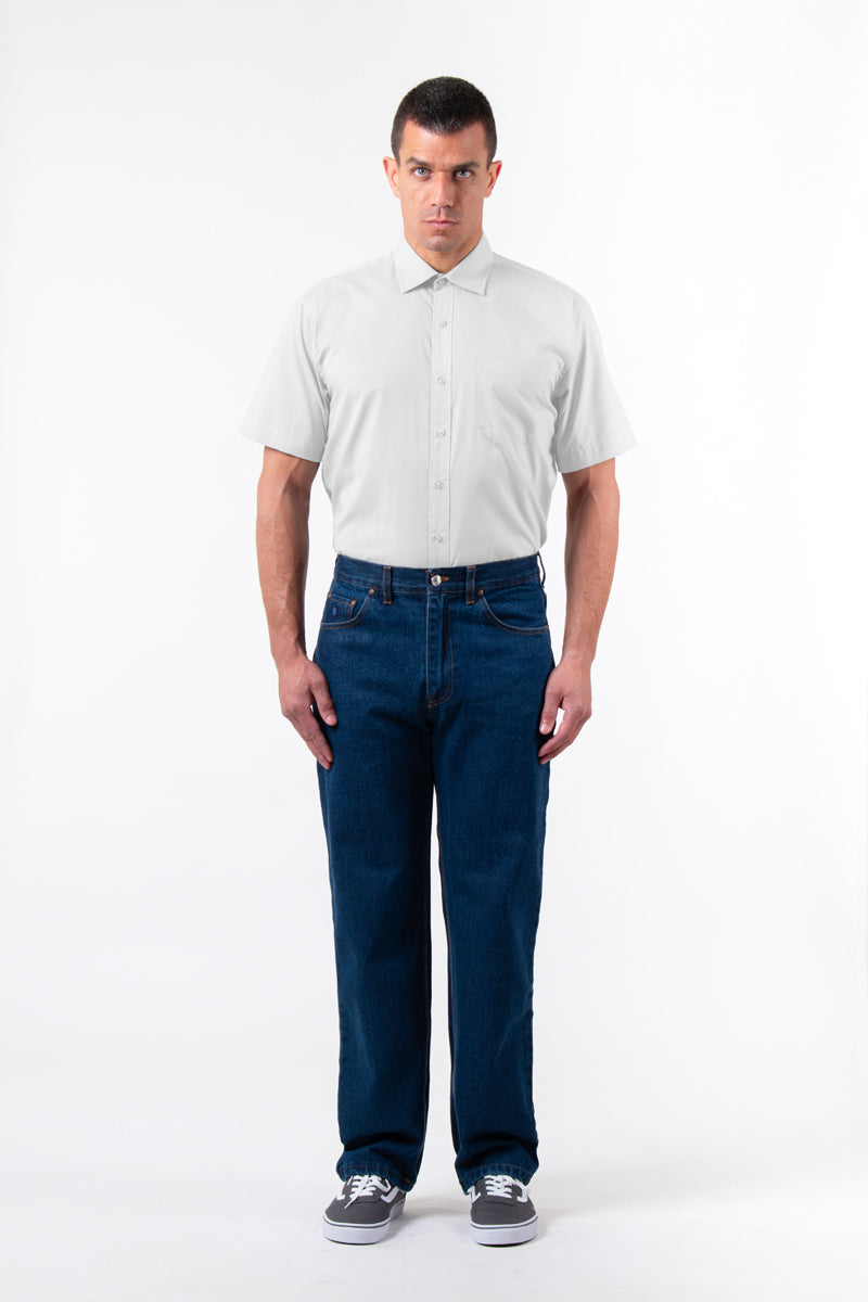 חולצת מכופתרת שרוולים קצרים וכיס