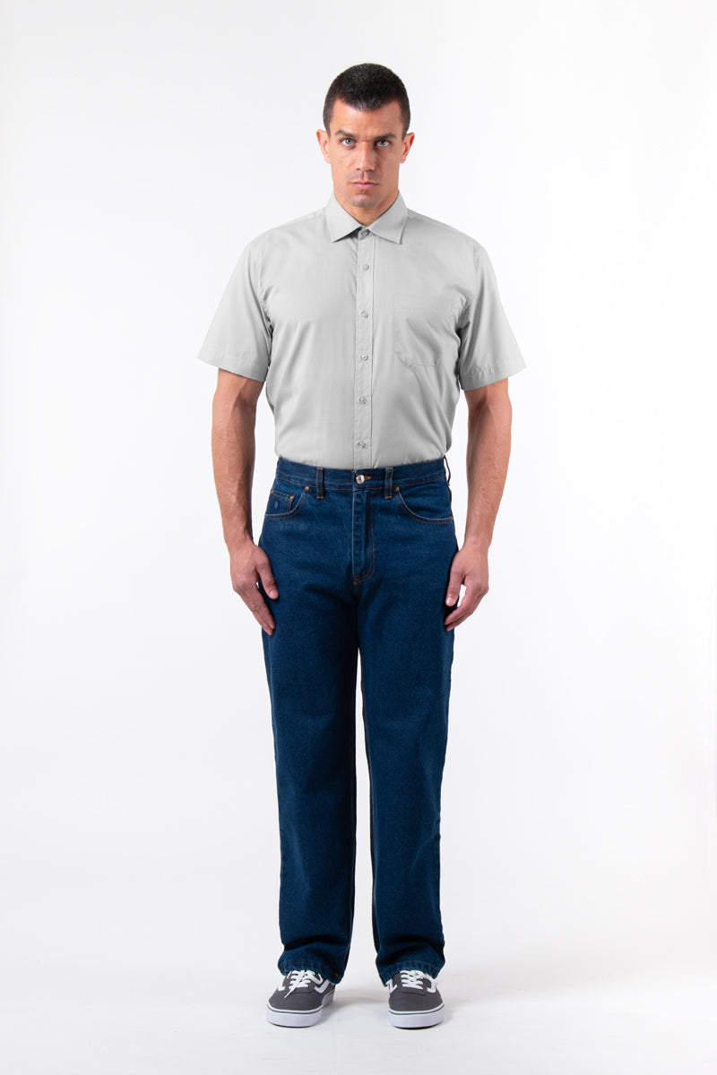 חולצת מכופתרת שרוולים קצרים וכיס