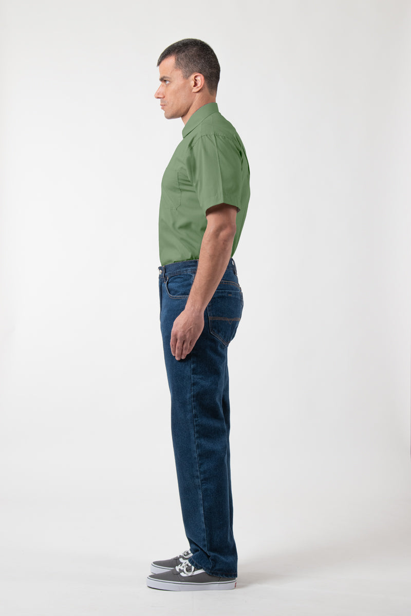 חולצת מכופתרת שרוולים קצרים וכיס